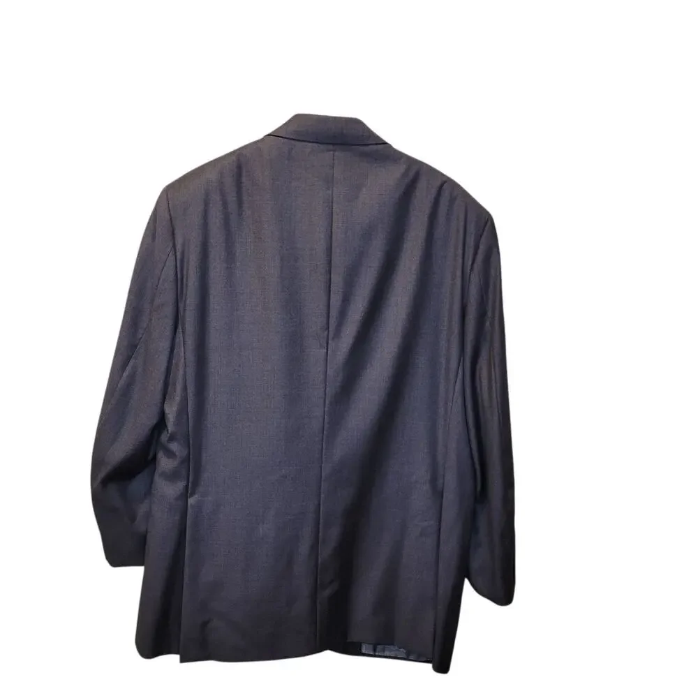 Brioni Mens Gray Wool Colosse Double Vented Blazer Suit Jacket Size 44R Classic